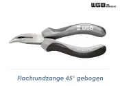 200mm WGB Flachrundzange 892 mit Schneide, 45°...