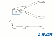 166mm UNIOR Sicherungsringzange 534PLUS/1DP außen,...