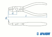 166mm UNIOR Sicherungsringzange 538PLUS/1DP innen,...