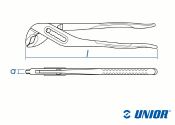 240mm UNIOR Wasserpumpenzange 447/6  max. 35mm (1 Stk.)