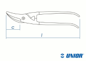 280mm UNIOR Universalblechschere 563R/7PR rechtsschneidend  (1 Stk.)
