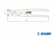 250mm UNIOR Blechschere Ideal 568R/7P rechtsschneidend...