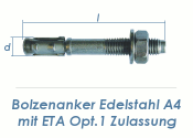 M8 x 112mm Bolzenanker Edelstahl A4 - ETA Opt. 1 (1 Stk.)