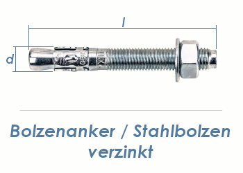 M10 x 90mm Bolzenanker verzinkt (1 Stk.)
