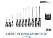 Schlitz / PH WGB Schraubendreher Set 12-teilig mit...