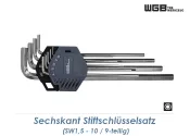 SW1,5 - 10 WGB Sechskant Stiftschlüsselset 9-teilig...