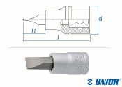 4mm UNIOR Schlitz Steckschlüssel mit 1/4"...