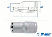 E5 UNIOR Außen TX Steckschlüssel mit 1/4"...