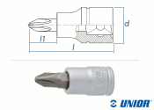 PH2 UNIOR Kreuzschlitz Steckschlüssel mit 1/4"...