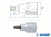 TX50 UNIOR TX Steckschlüssel mit 1/2" Antrieb...