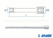 1/4" x 55mm UNIOR Verlängerung 188.4/2...