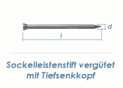 1,4 x 40mm Sockelleistenstifte vergütet Stahl blank...