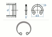 14mm Sicherungsring Innen DIN472 Edelstahl  (10 Stk.)