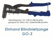 2,4 - 4,8mm Einhand Blindnietzange GO-3 (1 Stk.)