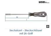 SW7 x 125mm WGB Sechskant Steckschlüssel mit 2k Griff