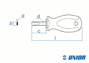 5,5 x 25mm UNIOR Schlitz-Schraubendreher kurz mit...
