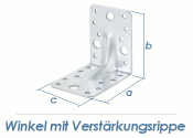 90 x 90 x 65mm Winkel verzinkt mit Verstärkungsrippe...