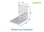 50 x 50 x 40mm Winkel Edelstahl (1 Stk.)