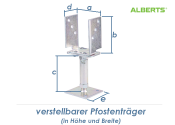 71-161mm Pfostenträger Breite u.Höhe...
