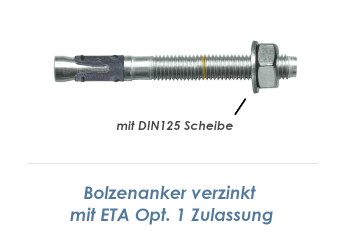 M12 x 150mm Bolzenanker BAZ2 verzinkt - ETA Opt. 1 (1 Stk.)