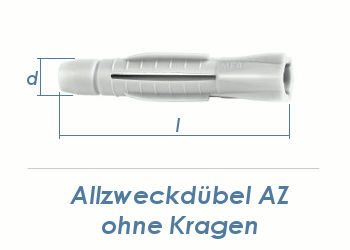 10 x 60mm Allzweckdübel ohne Kragen (10 Stk.)