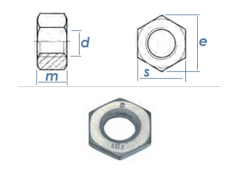 Sechskantmuttern Stahl blank Muttern Sechskant-Muttern 20-500St M20 DIN 934-8 8