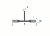 50 x 8-10 x 0,3mm Schaft-Rundbürste gewellt Einzeldraht Stahl (1 Stk.)