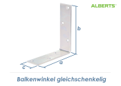 150 x 150 x 40mm Balkenwinkel verzinkt (1 Stk.)