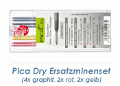 Pica Dry Ersatzminen Set 8-teilig graphit/rot/gelb (1 Stk.)