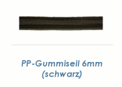 6mm PP Gummiseil Schwarz (je 1 lfm)