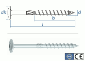 8 x 100mm Konstruktionsschrauben Tellerkopf TX verzinkt (1 Stk.)