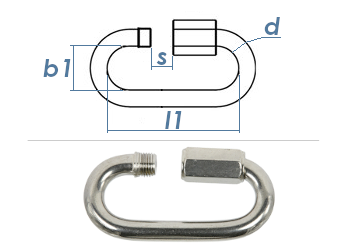 32 x 4mm Schraubverbinder Edelstahl A4 (1 Stk.)