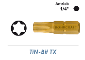 TX30 TiN-Bit  Bohrcraft 25mm lang (1 Stk.)