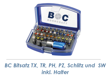 TX, PH, PZ, Schlitz, SW Bitsatz + Halter 32-teilig Bohrcraft (1 Stk.)