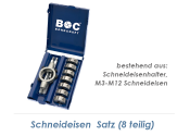 M3-M12 Schneideisen Satz 8-tlg in Blechkassette (1 Stk.)