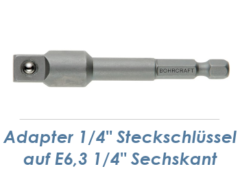 Adapter 1/4" Steckschlüssel auf 1/4" Sechskant (1 Stk.)