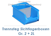 Trennstege für Stapelsichtbox Gr.2 + 2L grau (1 Stk.)