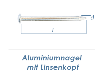 Aluminiumnägel Linsenkopf 2,8x60 mm Alu Nägel ORIGINAL BÄR 
