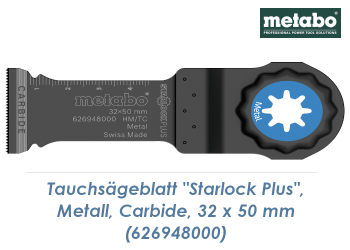 32 x 50mm Metabo HM Tauchsägeblatt Starlock Plus für Metall + rostfreier Stahl  (1 Stk.)