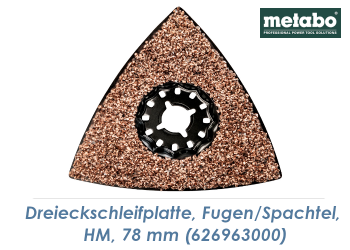 78mm Metabo HM Dreieckschleifplatte Starlock für Fugen + Fliesenkleber  (1 Stk.)