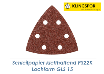 K100 Schleifpapier 96 x 96mm kletthaftend - Lochform GLS15 (1 Stk.)