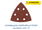 K120 Schleifpapier 96 x 96mm kletthaftend - Lochform...