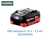 Metabo LiHD-Power Akkupack 18 V - 5,5 Ah  (1 Stk.)