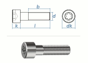 M2 x 4mm Zylinderschrauben TX niedriger Kopf  ISO14580...