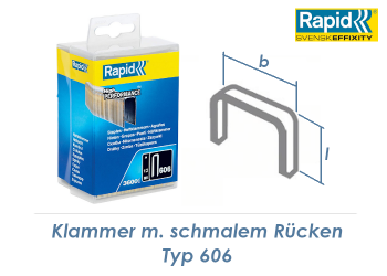 12mm Klammern Typ 606  (1 Pkg. zu 3600 Stk.)