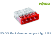 4-polige WAGO Klemme compact 0,5 - 2,5mm2  (1 Stk.)