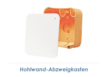 107 x 107 x 53mm Hohlwand-Abzweikasten mit Deckel und Schrauben (1 Stk.)
