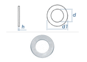 5,3mm Unterlegscheiben DIN433 / ISO7092  Stahl verzinkt...
