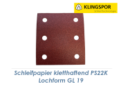 K120 Schleifpapier 115 x 103mm - Lochform GL19 (1 Stk.)