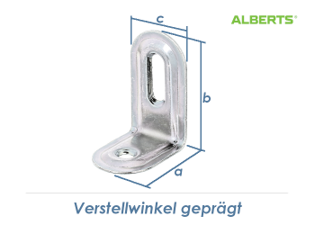 28 x 40 x 22mm Verstellwinkel geprägt verzinkt (1 Stk.)